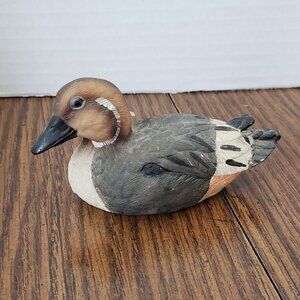 Vintage Painted 3 Inch Small Resin Duck Figurine